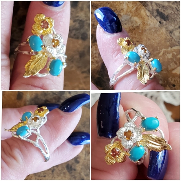 Genuine Sleeping Beauty Turquoise Ring Size 9 - Picture 4 of 8